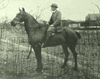 Wilkin, Stanley - on horseback at Bounds Farm
