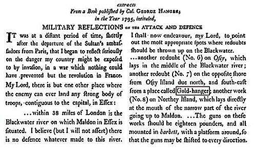 1795 - Redoubt plan for Goldhanger